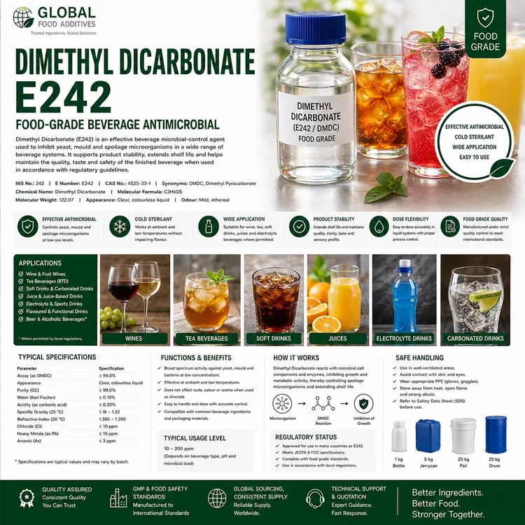Dimethyl Dicarbonate food additive food additive ingredient illustration